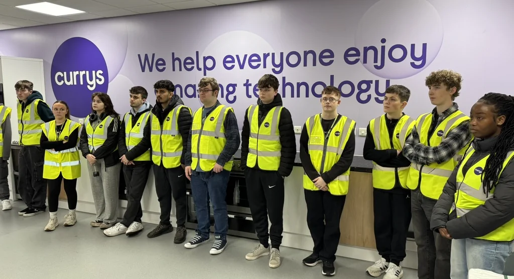 Student attending an employer workshop with electrical retailer Currys